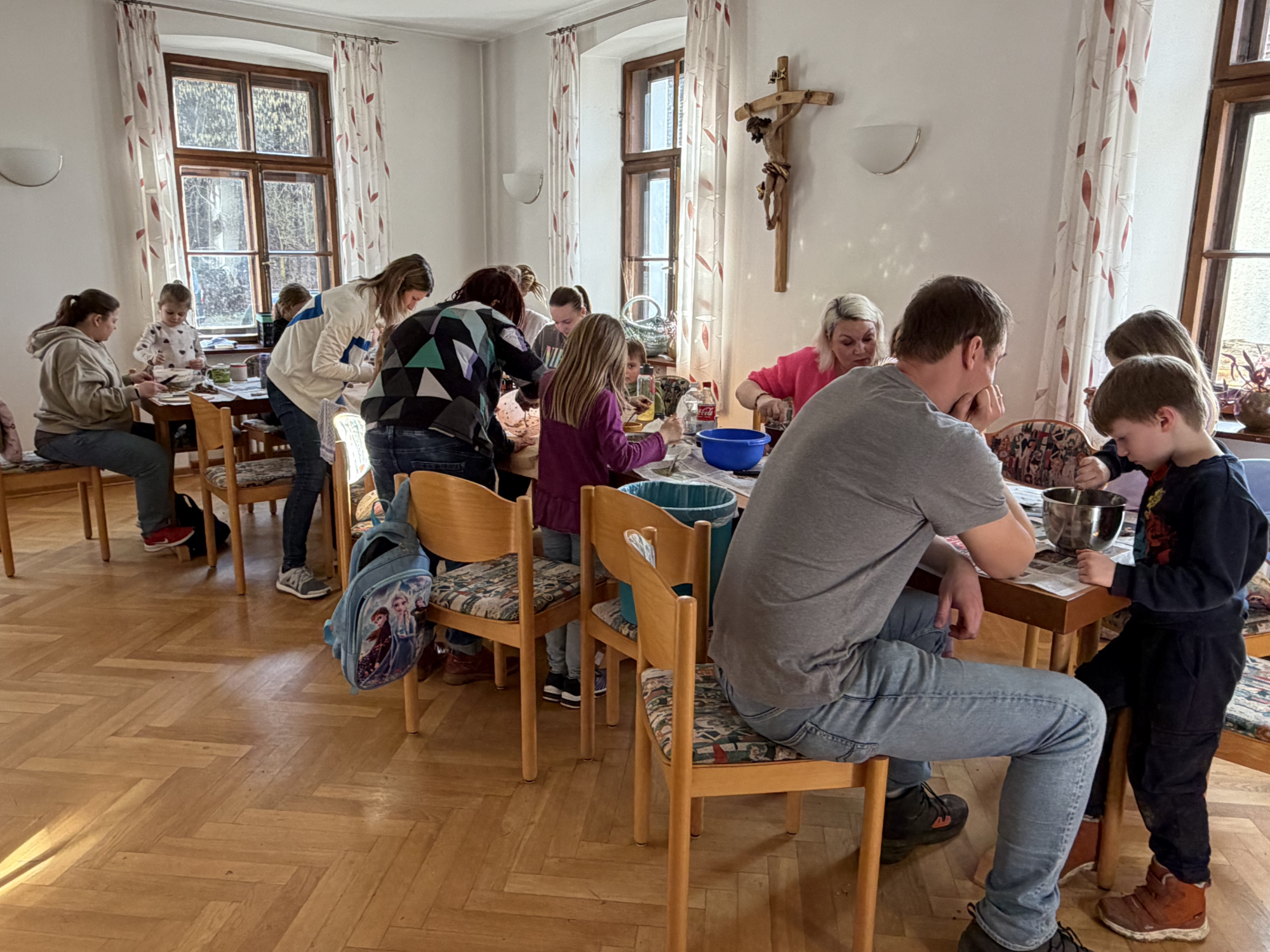 Die Naturkids bei der Arbeit.