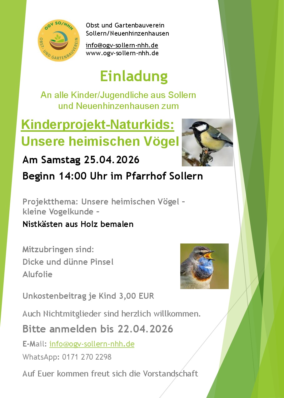 Einladung für Naturkids Veranstaltung