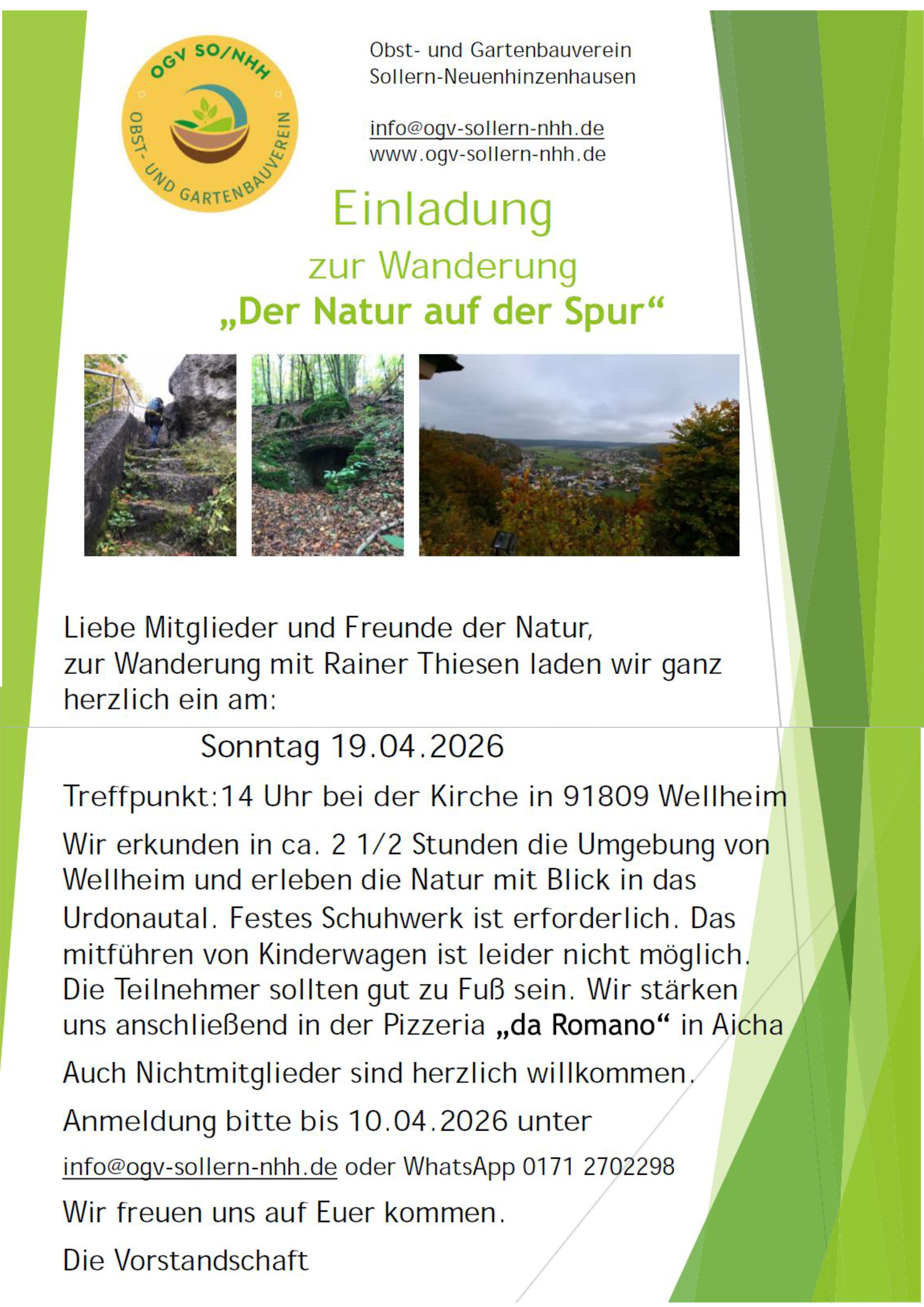 Einladung Wanderung 2026