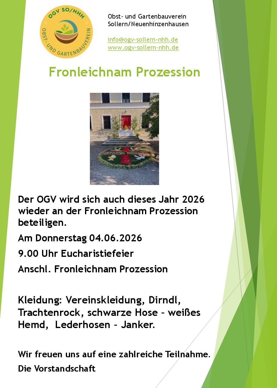 Einladung Fronleichnam 2026