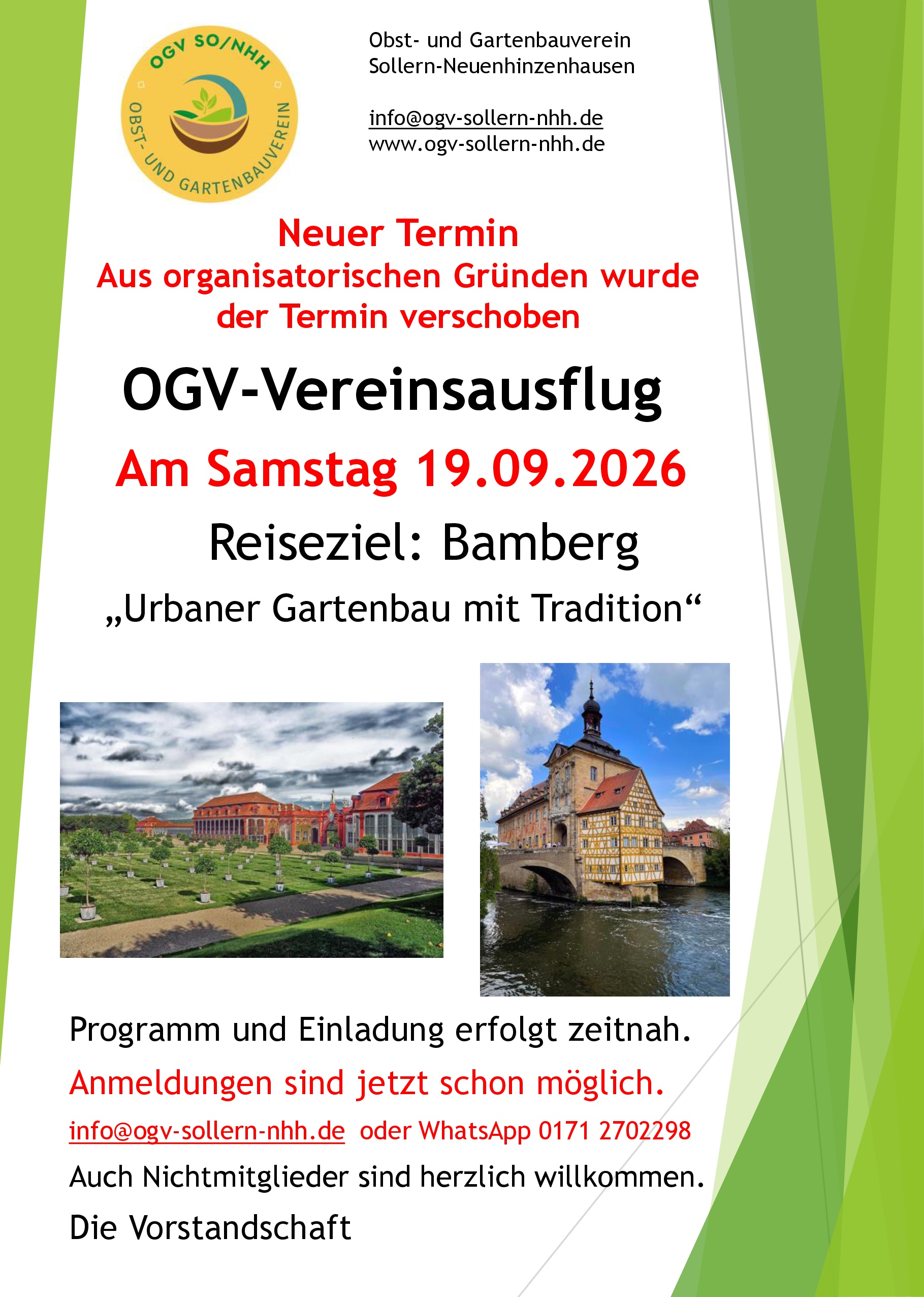 Einladung Vereinsausflug 2026